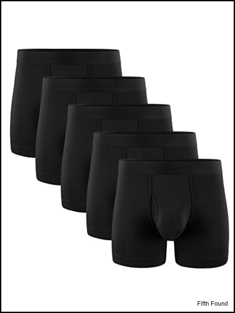 5 Pack Cotton Boxer Briefs with 3D Pouch Open Fly